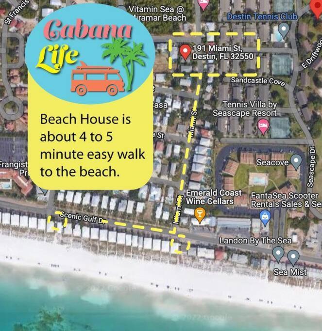 Private Beach Access, Fenced Yard & Pet Friendly, Pool, Cabana Life Beach House 德斯廷 外观 照片